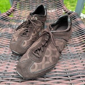 COACH Kelbie Womens Size 7.5 M Brown Suede Shoes